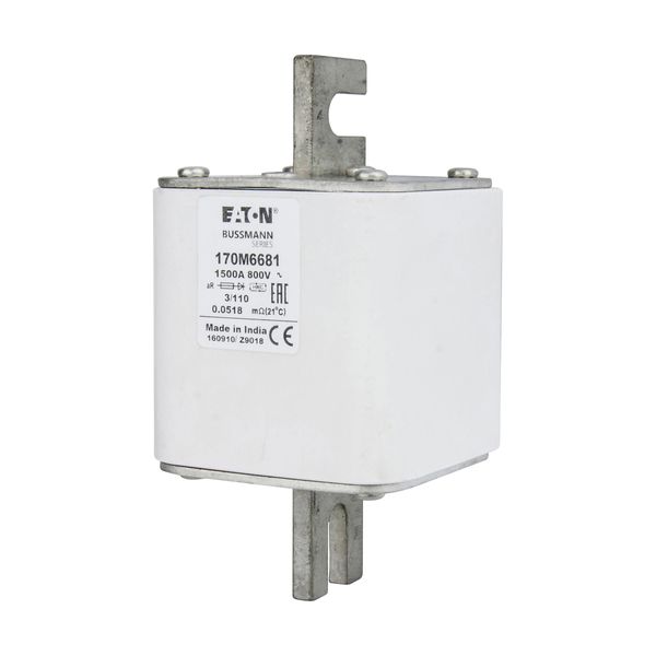 Fuse-link, high speed, 630 A, AC 1250 V, size 3, 76 x 92 x 159 mm, aR, IEC, UL image 5