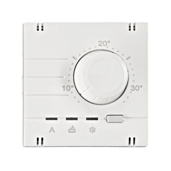 Analog thermostat - top part, heating/cooling, white image 1