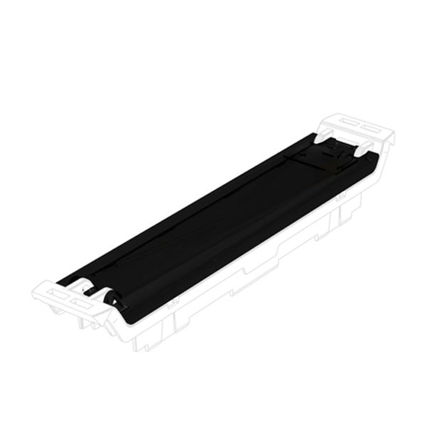 Hinged cover, IP20 in installed state, Plastic, black, Width: 17.5 mm image 1