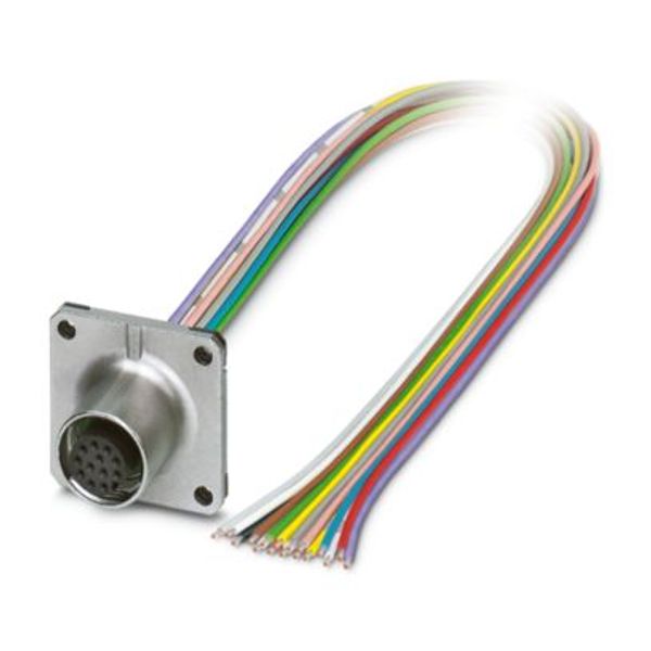 SACC-SQ-M12FS-17CON-25F/0,5X - Device connector front mounting image 1
