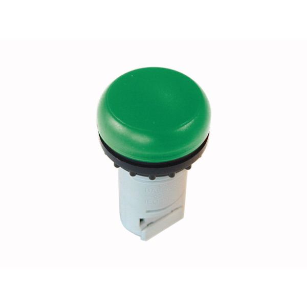 Indicator light, RMQ-Titan, Flush, without light elements, For filament bulbs, neon bulbs and LEDs up to 2.4 W, with BA 9s lamp socket, green image 1