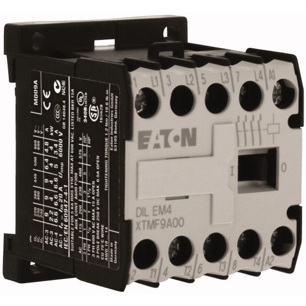 Contactor, 110 V DC, 4 pole, 380 V 400 V, 4 kW, Screw terminals, DC operation image 4