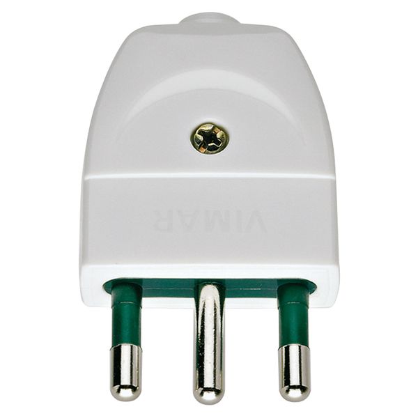 2P+E 16A S17 axial plug white image 1