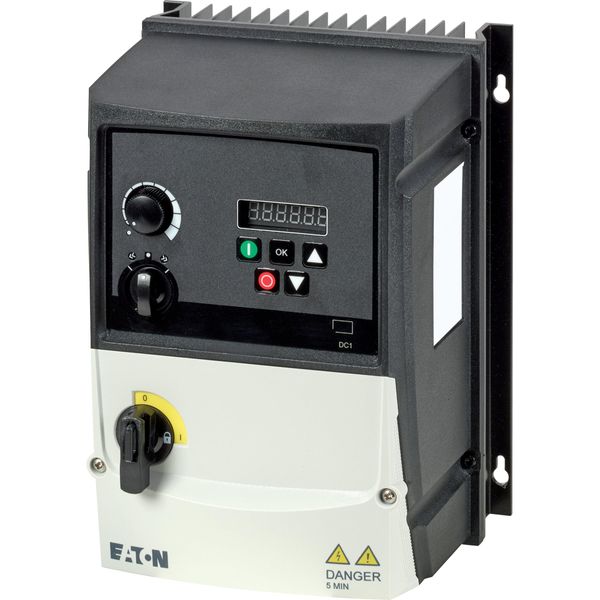 Variable frequency drive, 400 V AC, 3-phase, 4.1 A, 1.5 kW, IP66/NEMA 4X, Radio interference suppression filter, 7-digital display assembly, Local con image 5