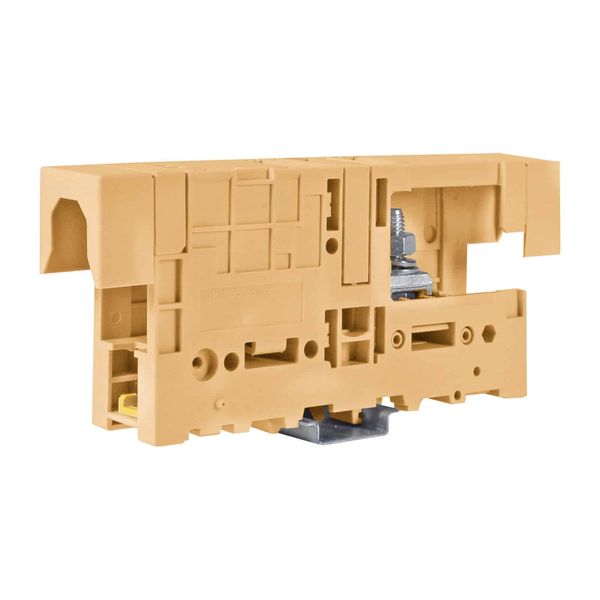 High current terminal bolt/bolt connection 240mm2, rail-mountable, beige color image 1