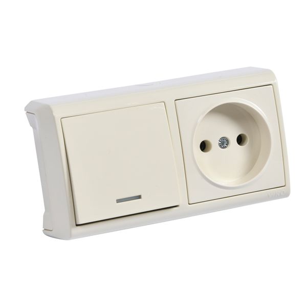 Vera Beige Il Switch - Hor Socket image 1