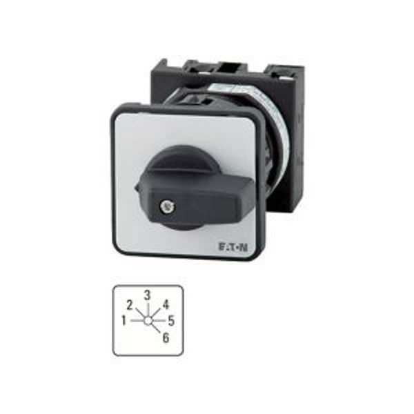 Step switches, T0, 20 A, centre mounting, 3 contact unit(s), Contacts: 6, 45 °, maintained, Without 0 (Off) position, 1-6, Design number 151 image 2