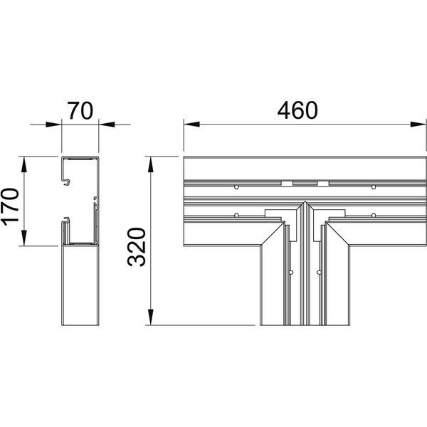 GKH-T70170RW T piece, halogen-free  70x170 image 2