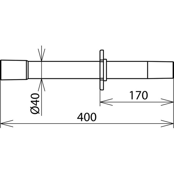 Intake tube with handle D=40/L=380mm for NS dry cleaning set -1000V image 2