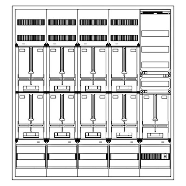 Z„hlerverteiler 8xZF, H=1400 B=1300 T=210mm, 1xTSG, VF image 1