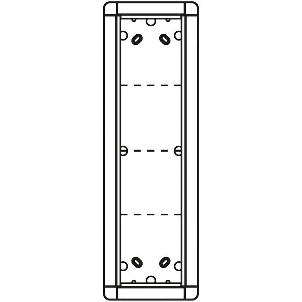 Surface-mounted frame 4 module places, silver image 1