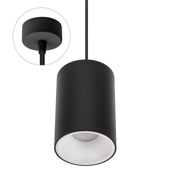 CHLOE ELEMENTO GU10 pendant lamp black round base image 1