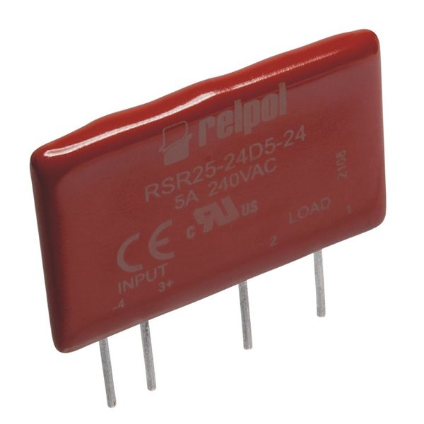 PCB SSR, load current at 5A; input 4-32VDC, output 24-280VAC, Zero-crossing, 600Vpk; image 1