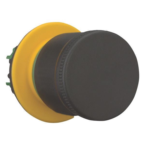 HALT/STOP-Button, RMQ-Titan, Mushroom-shaped, 30 mm, Non-illuminated, Pull-to-release function, Black, yellow, RAL 9005 image 9