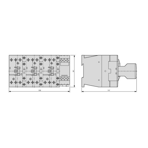 Star-Delta Contactor Combination, 11kW/400V, coil 230VAC image 3