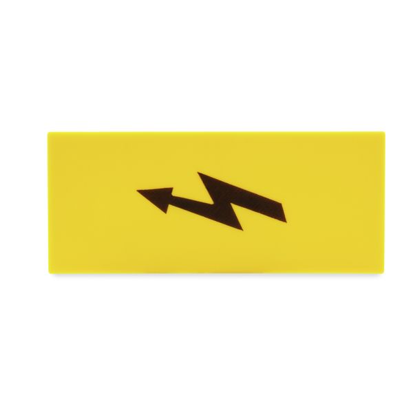 883-2486 Protective warning marker; with high-voltage symbol; yellow image 1