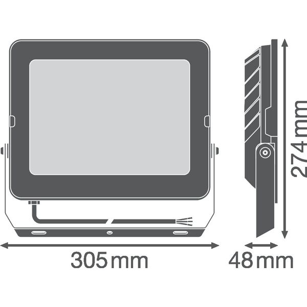 FLOODLIGHT COMPACT 135W 830 SYM 100 BK image 6