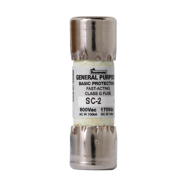 Fuse-link, low voltage, 2 A, AC 600 V, DC 170 V, 33.3 x 10.4 mm, G, UL, CSA, fast-acting image 5