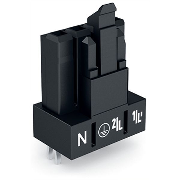 Socket for PCBs straight 4-pole black image 3