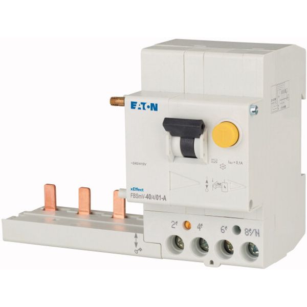 Residual-current circuit breaker trip block for FAZ, 40A, 4p, 100mA, type A image 3