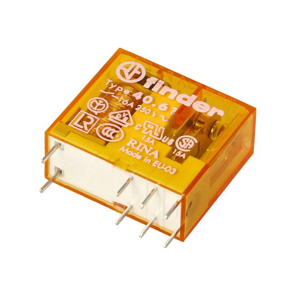 PCB/Plug-in Rel. 5mm.pinning 1NO 16A/230VAC/AgCdO (40.61.8.230.0300) image 4
