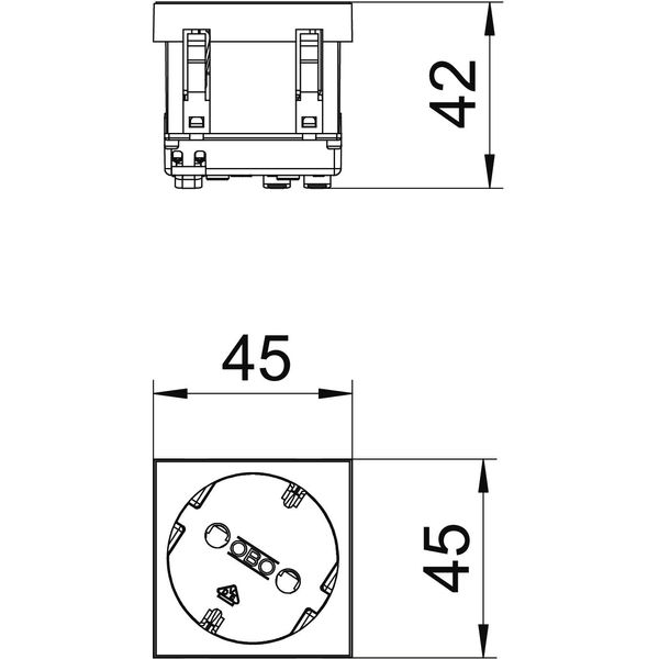 STD-D3S SWGR1 Socket 33°, single protective contact 250V, 10/16A image 2