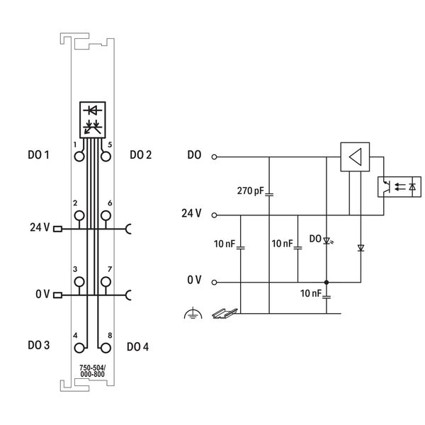 4-channel digital output 24 VDC 0.5 A light gray image 5