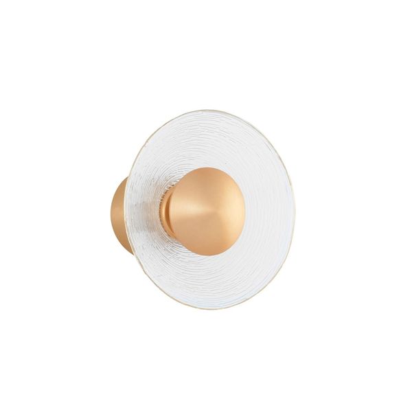 Clear Glass Brass Gold Aluminium LED 8 Watt 230 Volt 536Lm 3000K IP20 D: 20 W: 11.2 H: 20 cm image 1