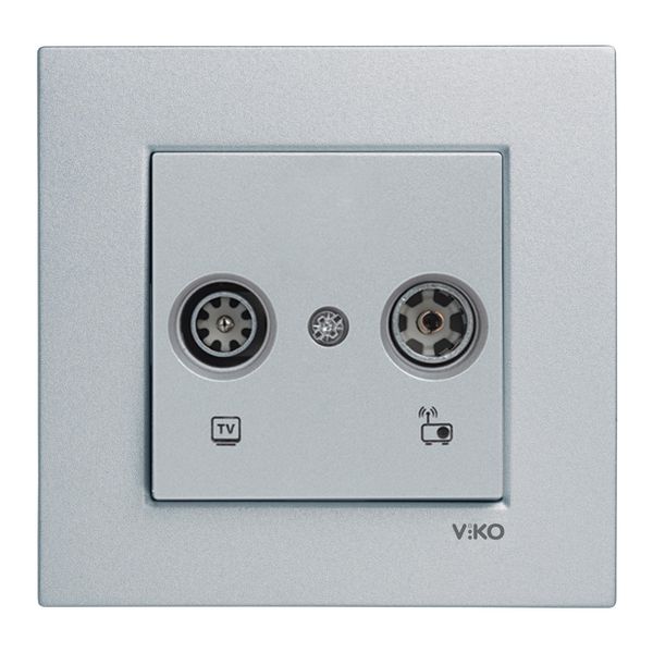 Novella-Trenda Silver TV-Radio Socket Transitive (7-12-dB) image 1