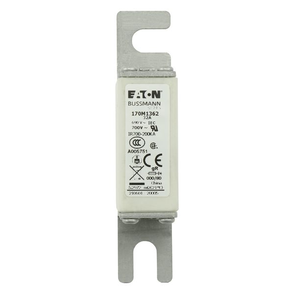 Fuse-link, high speed, 32 A, AC 690 V, DIN 000, 21 x 40 x 100 mm, gR, DIN, IEC, single indicator image 19