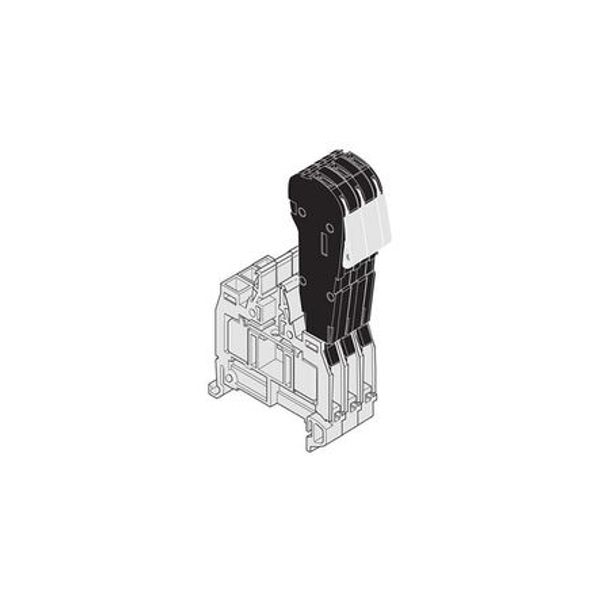 TEST CONNECTORS BLACK, 20 POLES, DIN RAIL MOUNT, 5MM SPACING, DIN RAIL MOUNT, BLACK image 1