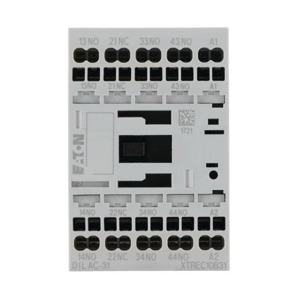 Contactor relay, 24 V DC, 3 N/O, 1 NC, Spring-loaded terminals, DC operation image 5