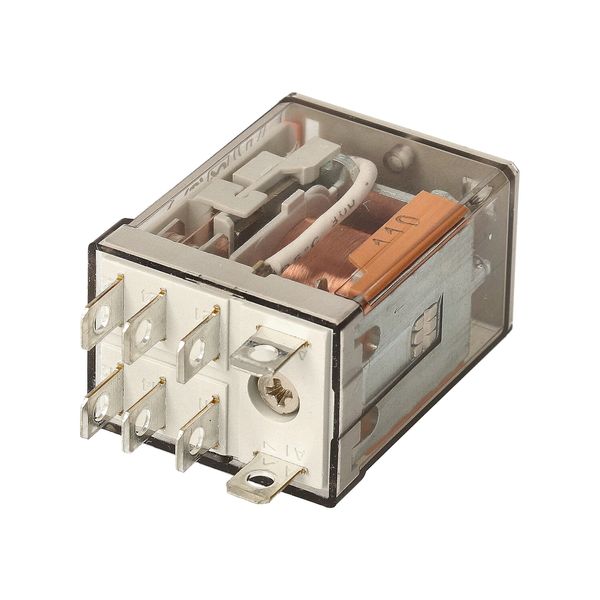 Miniature power Rel. 2CO 12A/110VAC/Agni/Test button/Mech.ind. (56.32.8.110.0040) image 4