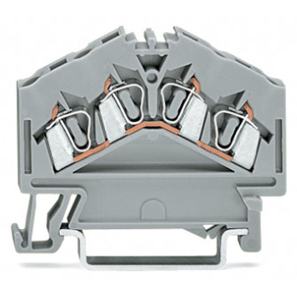 4-conductor through terminal block 2.5 mm² center marking gray image 3