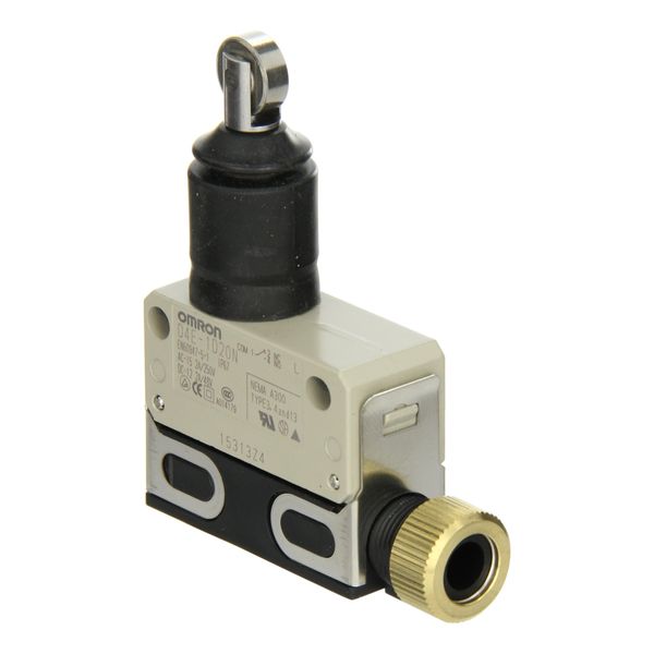 Limit switch, slim sealed, screw terminal, general purpose, sealed rol D4EN1018A image 2