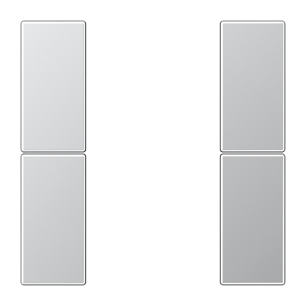 Push button KNX Cover kit-2, complete, alum. image 1