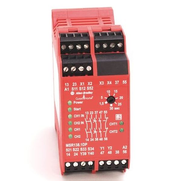 Allen-Bradley 440R-M23145 Monitoring Safety Relays w/ Delayed Outputs -, Inputs, Safety Outputs, N/A Auxiliary Outputs, image 1