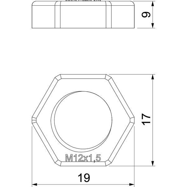 116 M12 LGR PA Locknut  M12 image 2