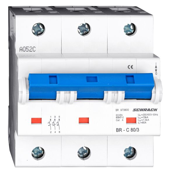 High Current Miniature Circuit Breaker C80/3, 10kA image 4