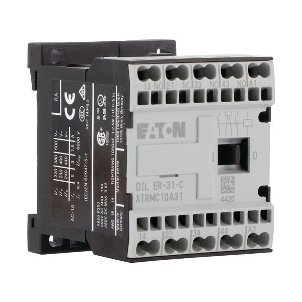 Contactor relay, 230 V 50 Hz, 240 V 60 Hz, N/O = Normally open: 3 N/O, N/C = Normally closed: 1 NC, Spring-loaded terminals, AC operation image 8