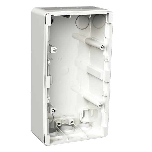 Exxact surface mounted box 2-gang high IP44 white image 4