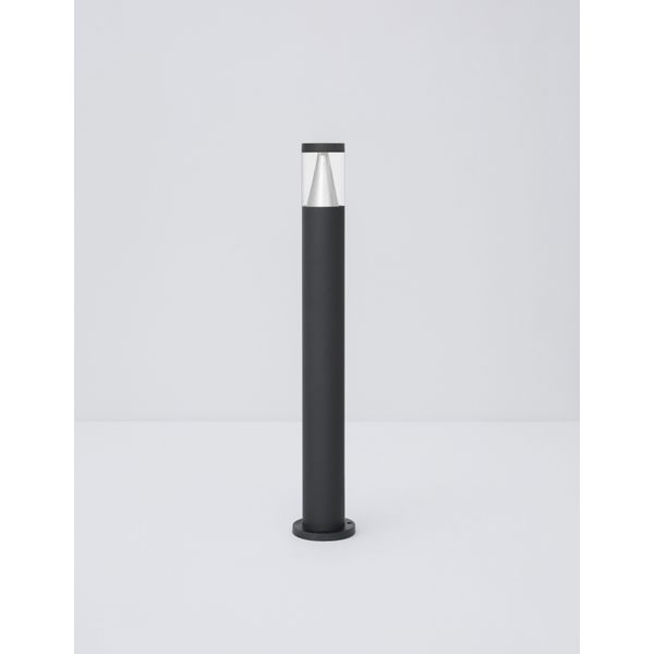 Sandy Black Aluminium Silver Aluminium & Clear Acrylic LED 8 Watt 937Lm 3000K 220-240 Volt Beam Angle 120O IP65 D: 9 H: 83 cm image 1