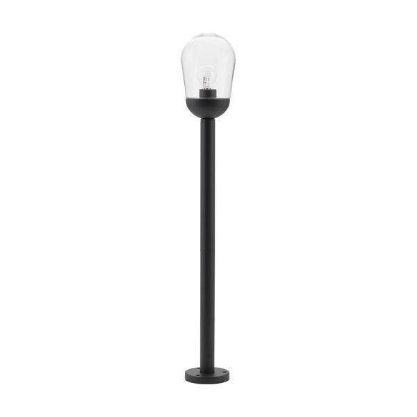 Dark Grey Aluminum & Clear Glass LED E27 1x12 Watt 220-240 Volt Bulb Excluded IP54 D: 15 H: 97 cm image 1