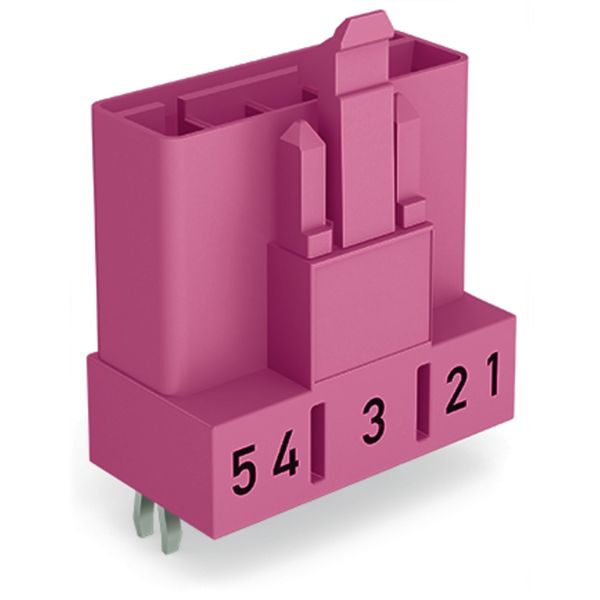 Plug for PCBs straight 5-pole pink image 2