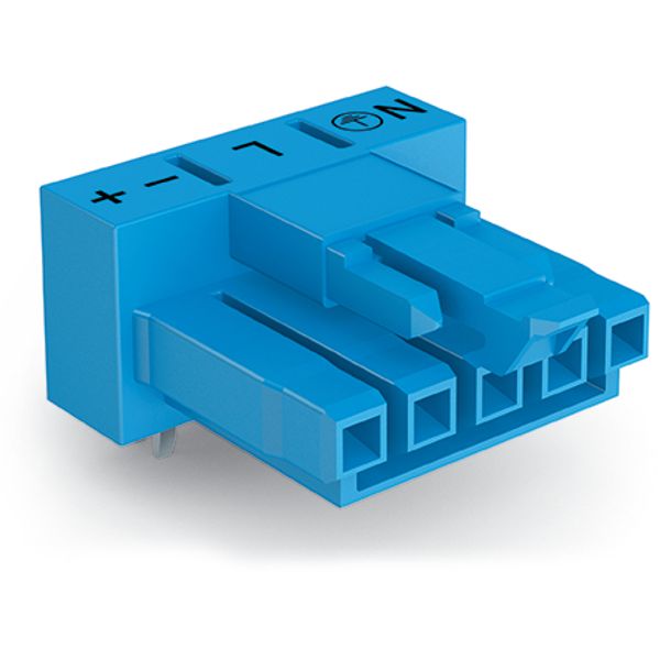 Socket for PCBs angled 5-pole blue image 3