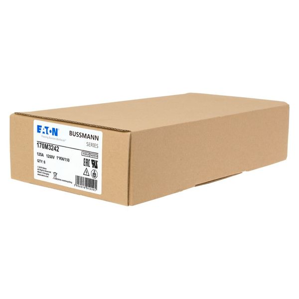 Fuse-link, high speed, 125 A, AC 1250 V, compact size 1, 45 x 58 x 138 mm, aR, DIN, IEC, type K indicator image 10