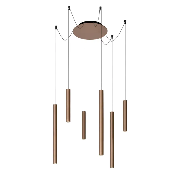 LORENZ Pendant  LED  6x4W Satin Copper image 1