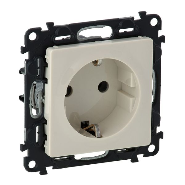 2P+E socket with shut. Valena Life -German std -VDE compliant -16A -250V~ -ivory image 1