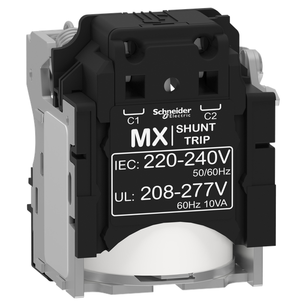 MX shunt release, ComPacT NSX, rated voltage 220/240 VAC 50/60 Hz, 208/277 VAC 60 Hz, screwless spring terminal connections image 6