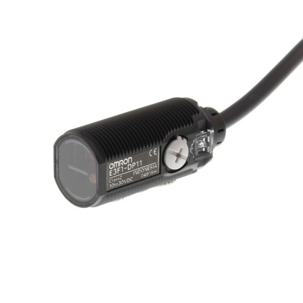 Photoelectric sensor, M18 threaded barrel, plastic, red LED, diffuse, E3F12011D image 3